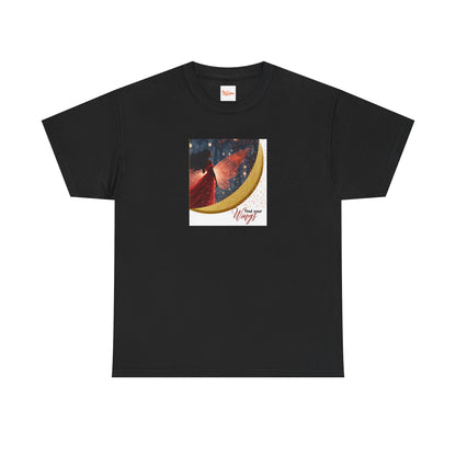 Find Your Wings T-Shirt — Black Woman Night Forest Graphic Tee with Glitter Wings