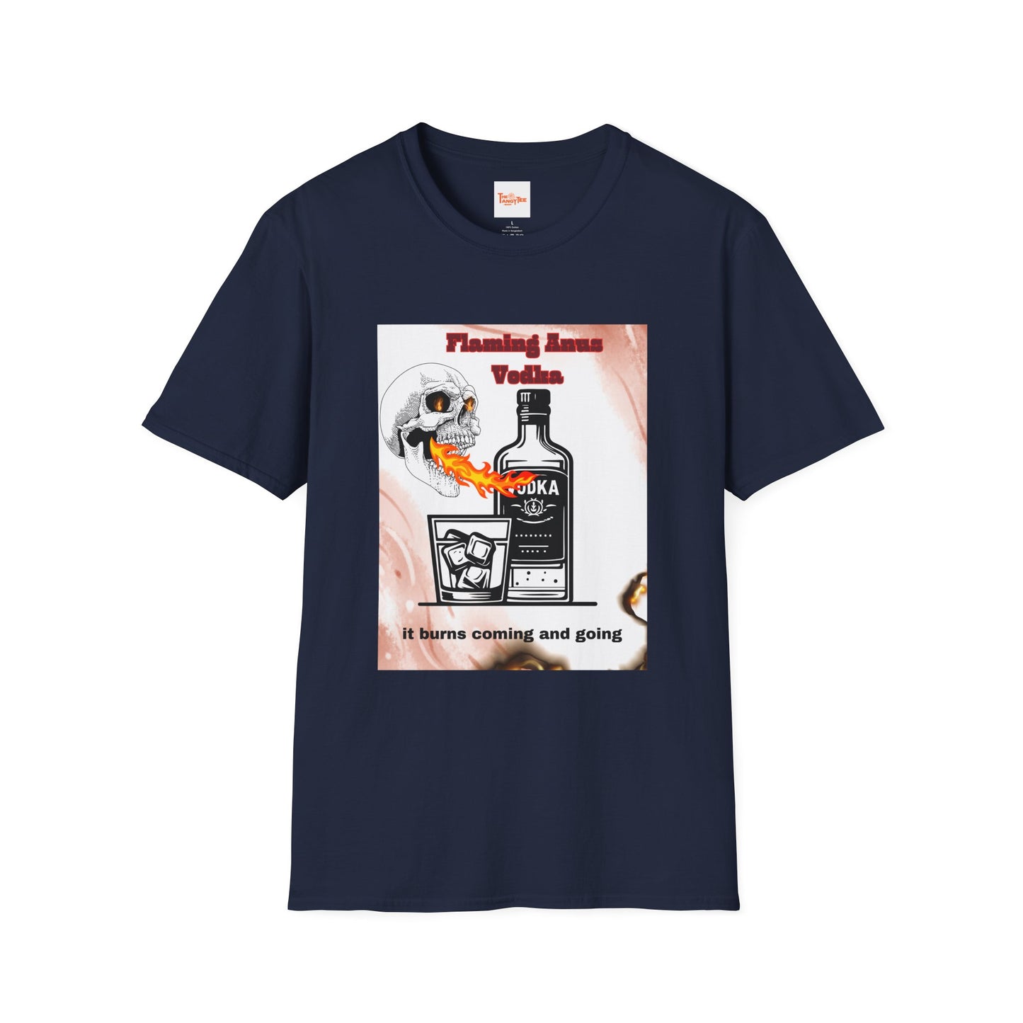 Flaming Anus Vodka Graphic Unisex T-Shirt