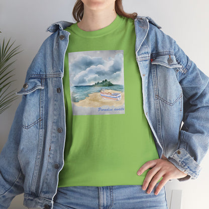 Paradise Awaits Beach Boat T-Shirt