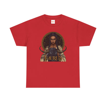 Taurus Art Nouveau Tee — African American Woman & Bull Zodiac Graphic
