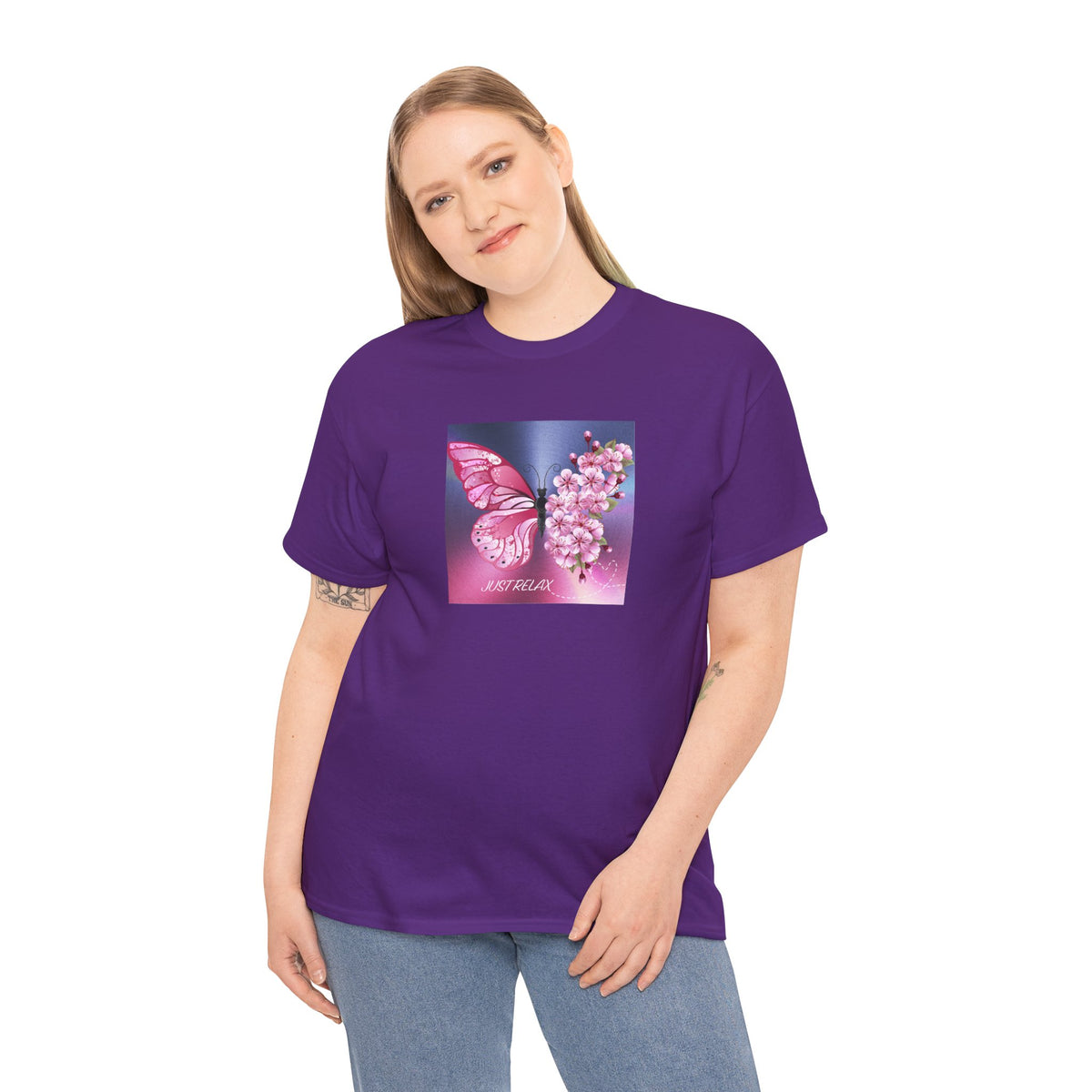 Just Relax Butterfly & Flowers T-Shirt