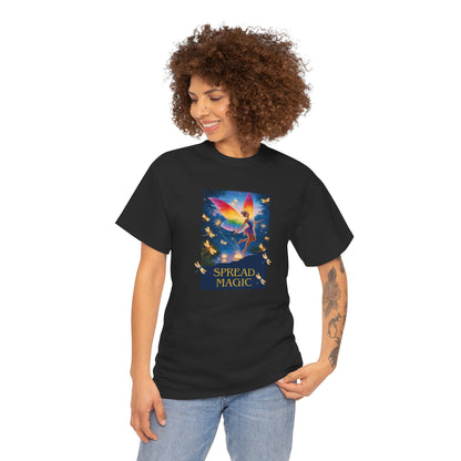 Spread Magic Fairy T-Shirt — Rainbow Wings Graphic Tee