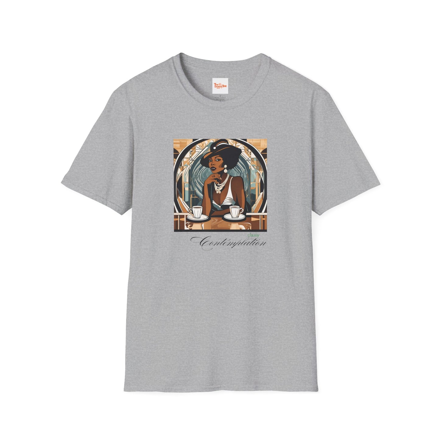 Art Deco Woman Classy Contemplation Graphic T-Shirt