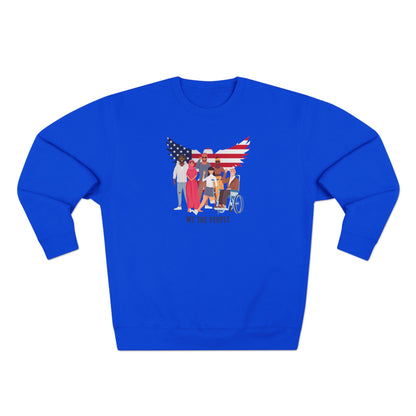 We the People Unisex Crewneck Sweatshirt American Flag Eagle Graphic