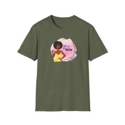 Stay Strong, Sister T-Shirt — Black Woman Fist Graphic