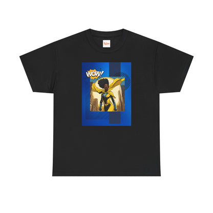 Yellow Wow! Superhero Graphic Tee