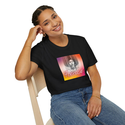 Fierce Multicolor Afro Black Woman T-Shirt