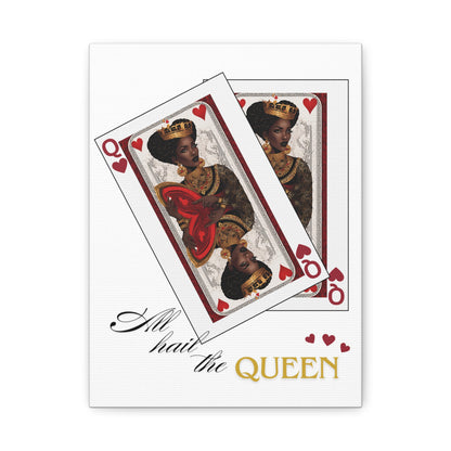 Canvas Print, Queen of Hearts Playing Card Graphic