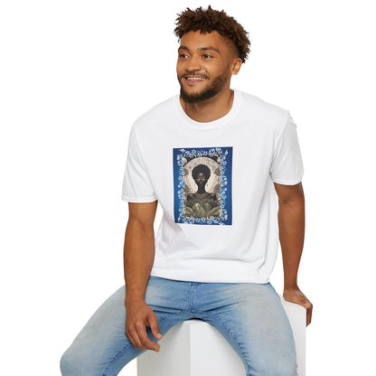 Black Woman Flower Frame T-Shirt