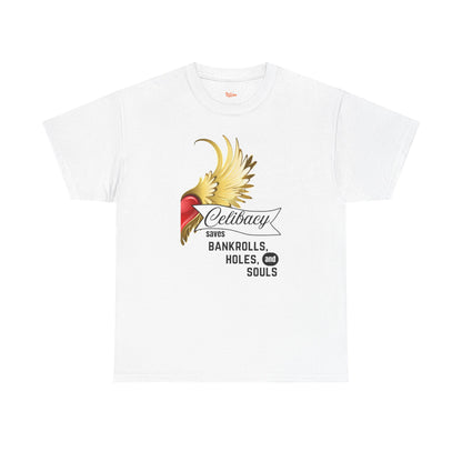Celibacy Saves Unisex Tee with Heart Wings Graphic
