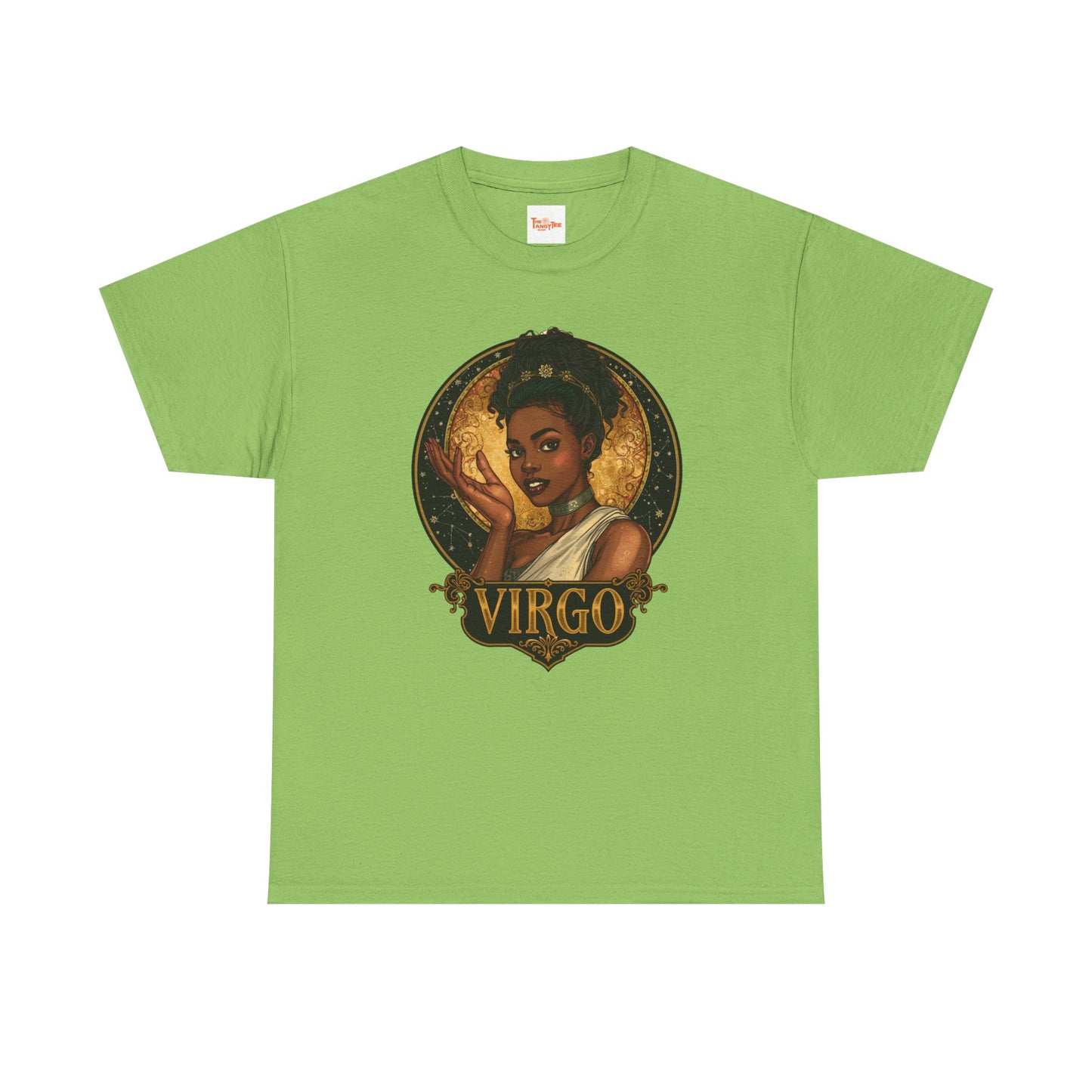 Virgo Art Nouveau Tee — African American Woman Celestial Zodiac Graphic