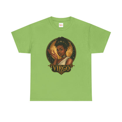 Virgo Art Nouveau Tee — African American Woman Celestial Zodiac Graphic