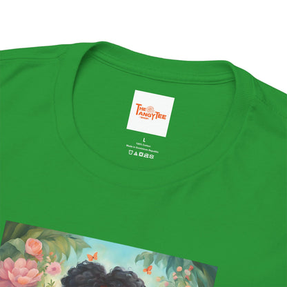 Graphic Tee Love the Planet Little Black Girl Holding Globe