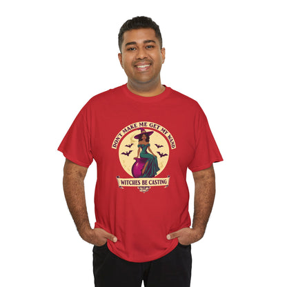 Witches Be Casting Tee — Vintage Witch Halloween T‑Shirt