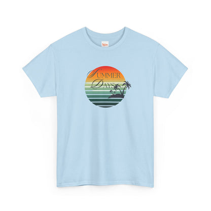 Palm Tree Tee - Summer Days Unisex Heavy Cotton Tee