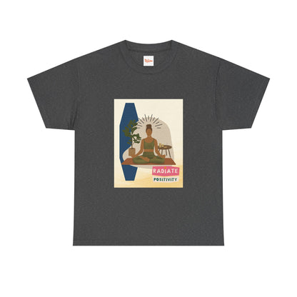 Yoga Tee with Radiate Positivity Graphic