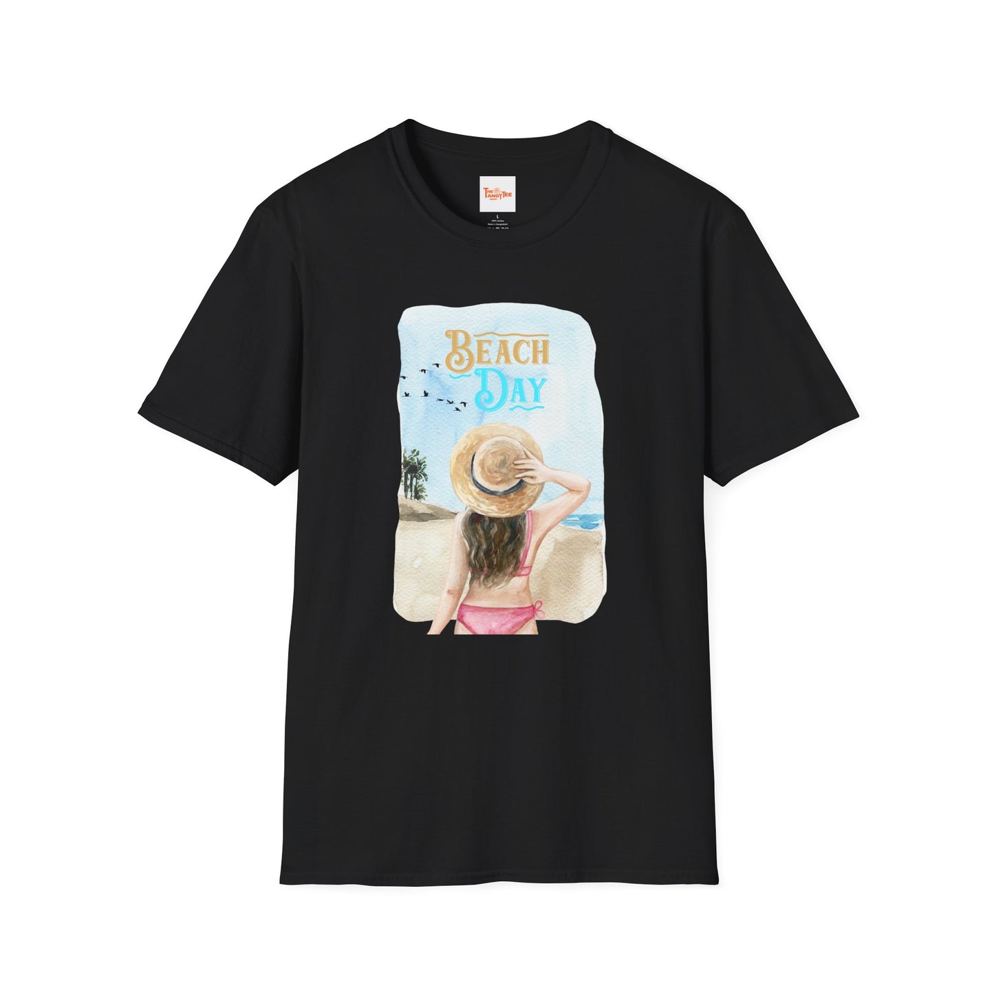 Beach Day Graphic T-Shirt — Woman on Beach Tee