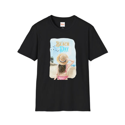 Beach Day Graphic T-Shirt — Woman on Beach Tee