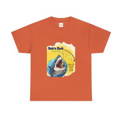 Graphic Fishing Unisex Tee - Bob's Bait and Tackle Shark Design