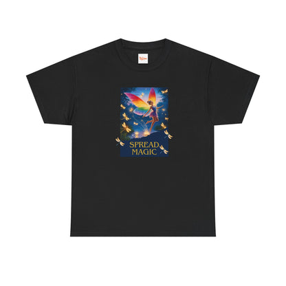Spread Magic Fairy T-Shirt — Rainbow Wings Graphic Tee