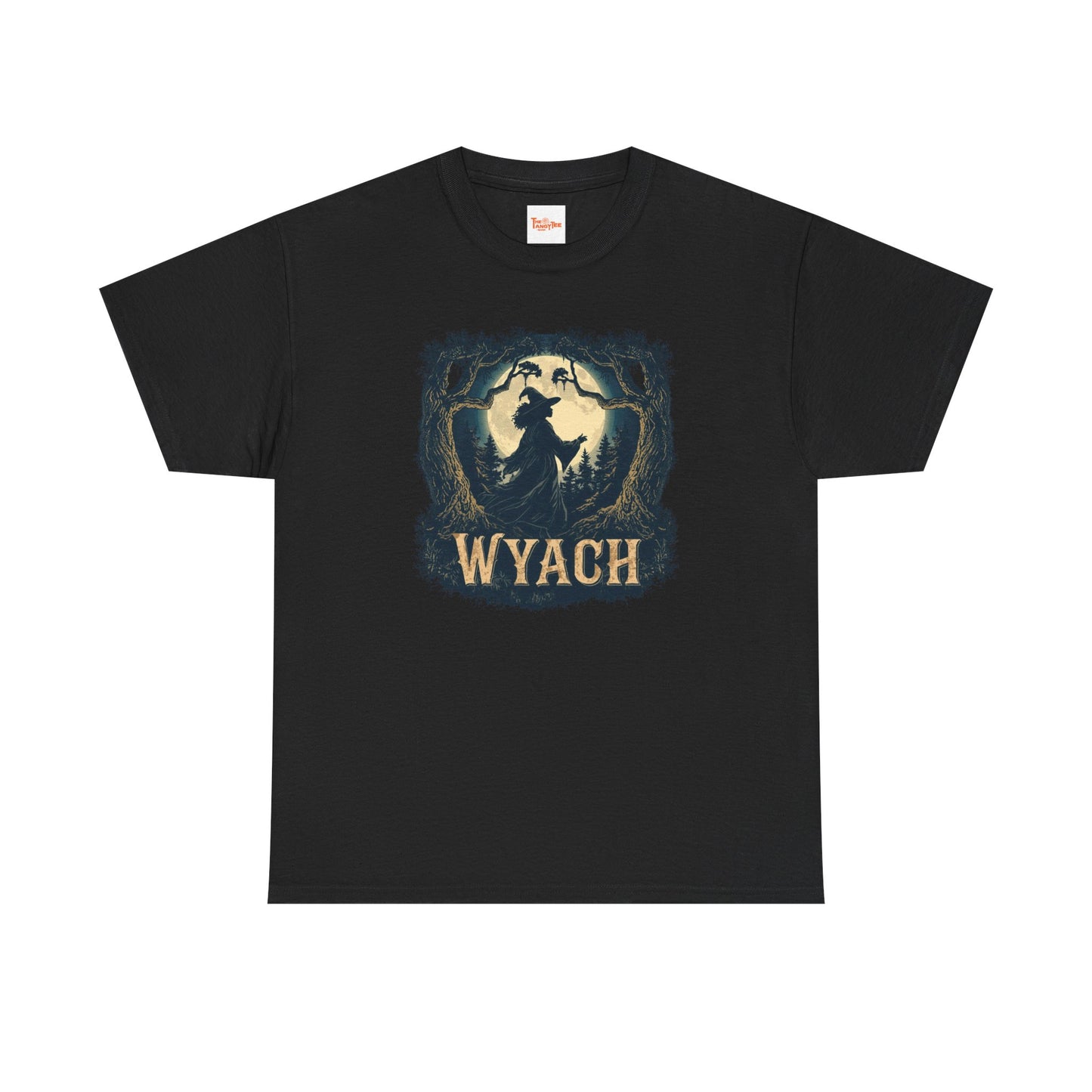 Wyach Night Witch Tee — African American Silhouette Forest Graphic T-Shirt
